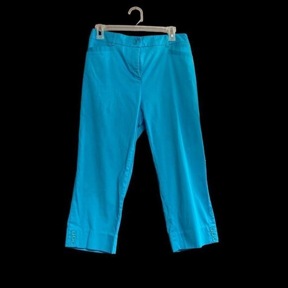 COUNTERPARTS Women’s Cropped Blue Pants Size 6 Inseam 20” - Picture 11 of 12